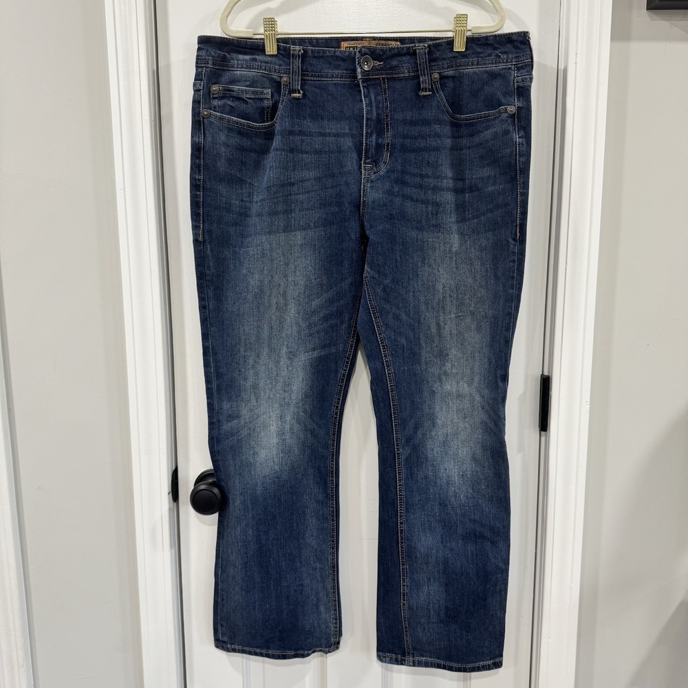 Seven7 Jeans Mens 36x30 Straight Fit Dark Wash Stretch Denim Classic Casual